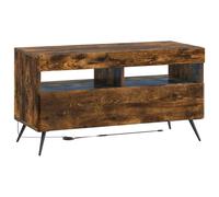 LED TV Cabinet with LED Strip Lights BREDA Engineered Wood Media Stand vidaXL