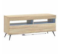 LED TV Cabinet with LED Strip Lights BREDA Engineered Wood Modern Stand vidaXL