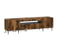 LED TV Cabinet with LED Strip Lights HAARLEM Engineered Wood Lighting vidaXL