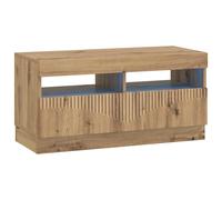 LED TV Cabinet with LED Strip Lights HOORN Engineered Wood Modern Stand vidaXL