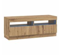 LED TV Cabinet with LED Strip Lights HOORN Engineered Wood Stand vidaXL