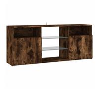 (smoked oak) vidaXL TV Cabinet with LED Lights TV Stand Unit 120x30x50 cm Multi Colours