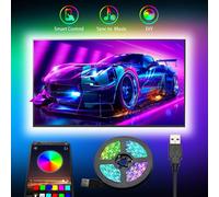 LED TV Strips 3M, Romwish 9.8FT with Bluetooth APP Control for 40-60 inch TVs, 16 million colours, colour change synchronised with music + timer