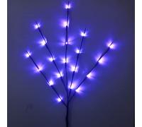 LED Twig Branch Lights, Warm White Decorative Willow Branches, USB Plug in Branches Lights with 20 LED Bulbs, Romantic Decorative Iights for Vase, Home & Indoor Christmas Decorations (Purple)