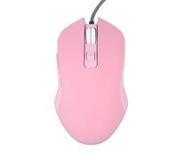 LED Type C Interface Portable Silent Roller Switch Ergonomic Cute Cartoon Appearance Mouse, 2 Million Keystrokes Silent Button (Pink)