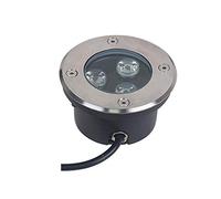 LED ultra-thin underground light 3W Low ground light spotlight outdoor waterproof Embedded Low voltage garden floor light Landscape square patio stainless steel ( Color : Warm White , Size : 3W-220V )