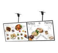 LED Ultrathin Backlit Menu Board Poster Frame, Backlit LED Light Box Poster Menu Display Wall Ceiling Mount Black Pack Of 2 40x60cm(2pcs,50x70cm)