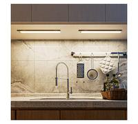 LED Under Cabinet Light, USB Rechargeable Cabinet Lighting with Motion Sensor, Ultra-Thin Under Closet Light for Wardrobe, Closet, Stair, Under Cupboard Lighting, Warm White 3000K, 2 Pack