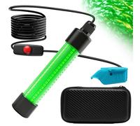 LED Underwater Fishing Light for Makita 18V Battery (No Battery), IP68 Waterproof 1300 Lumens 13W Green Fish Attractor Light with Storage Bag, for Night/Ice/Boat Fishing