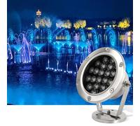 LED Underwater Light, Low Voltage 24V, Stainless Steel, IP68 Waterproof Submersible Landscape Spotlight for Pools, Fountains, Waterfalls, Aquariums