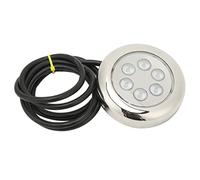 LED Underwater Light Surface Mount IP68 12V 24VDC Marine Boat Light for Yacht Swimming Pool Fish Pool Decoration PC Material Stainless Steel Ring 3.5 Inch Diameter (RGB)