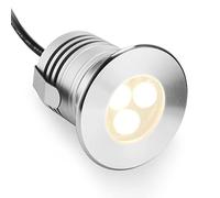 LED Underwater Pool Lights, 3W 12V-24V DC Fountain Ring Lights Led, IP68 Waterproof Stainless Steel Submersible Lights, Lamp for Inground Swimming Pools Ponds Fountains Steps ( Color : Warm light 3000