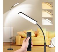 LED Uplighter Floor Lamp Adjust freely, 18W 1800LM Dimmable Floor Standing Lamp with Remote & Touch Control, 1min Installation, Standard Eye Caring