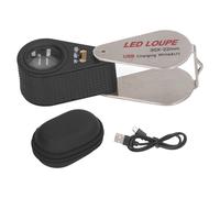 LED UV Loupe Rechargeable Foldable Portable Metal