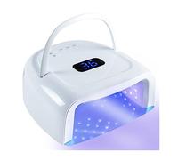 LED UV Nail Lamp 60W Rechargeable Nail Lamp S20 Wireless Gel Polish Dryer Manicure Machine Pedicure Light Cordless Nail UV LED Lamp 15600mAh Fast & Even Curing(Blue Light)