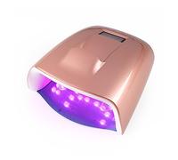 LED UV Nail Lamp Cordless RED Light Cordless 60W LED UV Nail Lamp For Curing Gel Polish Wireless With Lithium Battery 60W Pro Light Fast & Even Curing(Gold)