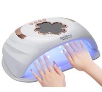 Led UV Nail Lamp for Dual Hands, Large Space Nail Dryer Curing Light for Gel Nails, UV Light Curing Lamp for Gel Polish, Professional Fingernail Toenail Art Drying Tools Nail Led Lamp for Home Salon