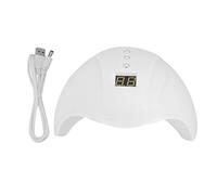 LED UV Nail Lamp Gel Nail Polish Dryer 36W Dual Light Source Quick Drying Nail Art Machine with Intelligent Timing for Home Salon Professional Manicure White Pink (White)