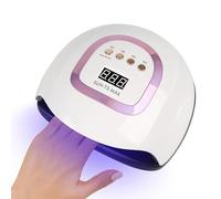 LED UV Nail Lamps for Gel Nail Polish 220W Professional Nail Dryer with 4 Timer Settings Automatic Sensor LCD Display for Home & Salon