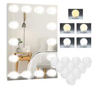 LED Vanity Mirror Light Kit, 5 Colours Modes Hollywood Style USB Makeup Mirror With 10 Dimmable Bulbs, 10 Levels Brightness for Dressing Table