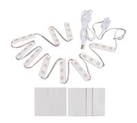 LED Vanity Mirror Light Touchable White Light USB Dimmable Makeup Light Bathroom DIY Soft Brightness Adjustable Install ABS 10 String Light Bars (10 Strings)