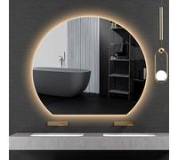LED Vanity Mirror Smart Bathroom Wall Mirror Anti-Fog Illuminated Decorative Mirror Adjustable White/Neutral/Warm Light Touch Switch 80cm (60cm/24)