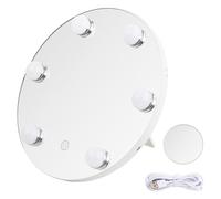 LED Vanity Mirror with Lights Hollywood Makeup Mirror with 3 Color Lighting Detachable 10X Magnifying Mirror Light up Make up Mirror for Dressing Table Tabletop Bedroom Wall Mounted Women Gift