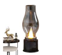 LED Vintage - Battery Operated Kerosene Classic Table | Creative Retro Lighting with Built-in Button Battery to Create Warm Atmosphere Indoor Light, L