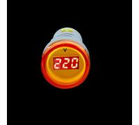 LED voltage indicator 60500V AC measurement with 22mm mounting hole, fire retardant shell, dust proof and heat dissipation for stable performance