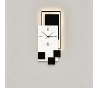 LED Wall Art Clock, 3D Lighted Silent Clock, Modern Minimalist Ambient Decor for Living Room and Entryway, Stylish Design