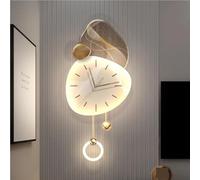LED Wall Art with Plug-in Power Supply: 3D Vision Acrylic Wall Sculpture Wall Clock for Living Room and Entrance Decor