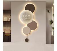 LED Wall Clock, Modern Silent Digital Design with Dimmable Ambient Light, 3D Layered Decor Clock for Living Room, Bedroom, Office