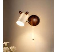 LED Wall Lamp for Children's Room, Rotatable Fawn Decorative Sconce with Switch, Modern Bedside Light for Boys and Girls, Cartoon Animal Design