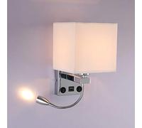 LED Wall Lamp Indoor, Bedside Reading Rocker Wall Light, 2 Toggle Switches | 3W and E27 Lamp Holder For Bedroom, Living Room, Corridor and Candle Holder Wall Lamp