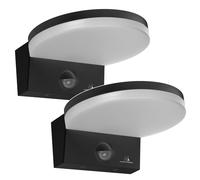 LED Wall Lamp Light Indoor Outdoor IP65 15W Black Dusk to Dawn Motion Sensor