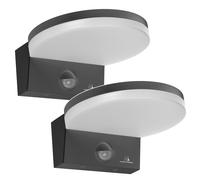 LED Wall Lamp Light Indoor Outdoor IP65 15W Grey Dusk to Dawn Motion Sensor