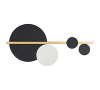 Beliani LED Wall Lamp Parita Metal Black, Black