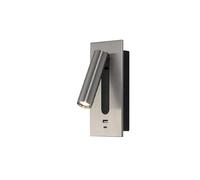 Led Wall Lamp, Usb Fast Charging, 60° Beam Angle Focus, Bedroom Reading Light, Rotating Lamp Head Design (Type C E)