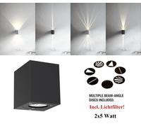LED Wall Lamp Wall Light Canto Sadie Black Nordlux Wall 2X6W 700LM Light Filter [EEK: F]