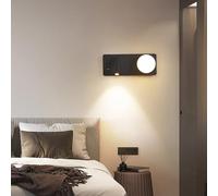 LED Wall Lamp with Adjustable Reading Lights and USB Ports, Rotatable Sconce for Bedroom and Living Room, Perfect for Hotels and Studies