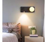LED Wall Lamp with Adjustable Reading Lights and USB Ports, Rotatable Sconce for Bedroom and Living Room, Perfect for Hotels and Studies