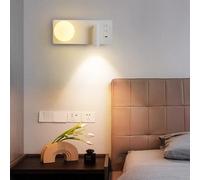 LED Wall Lamp with Adjustable Reading Lights and USB Ports, Rotatable Sconce for Bedroom and Living Room, Perfect for Hotels and Studies