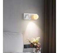 LED Wall Lamp with Adjustable Reading Lights and USB Ports, Rotatable Sconce for Bedroom and Living Room, Perfect for Hotels and Studies