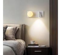 LED Wall Lamp with Adjustable Reading Lights and USB Ports, Rotatable Sconce for Bedroom and Living Room, Perfect for Hotels and Studies