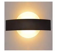 LED Wall Lamps AC85-265V Modern Simple Bedroom Lights Indoor Dining-Room Corridor Lighting Aluminum Material (Color : White Size : White Around) (Warm White Black Around)