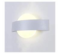 LED Wall Lamps AC85-265V Modern Simple Bedroom Lights Indoor Dining-Room Corridor Lighting Aluminum Material (Color : White Size : White Around) (Warm White White Around)