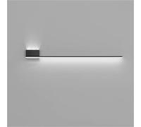 LED Wall Lamps & Sconces Indoor, Simple Cube Linear Bedside Lamp with Zinc Alloy Shade, 3-Color Dimming Sconce Lighting Fixtures for Bedroom, Hotel, Hallway, and Modern Lantern Decor(Black,Left)