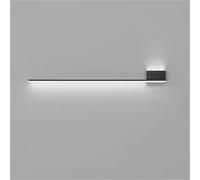 LED Wall Lamps & Sconces Indoor, Simple Cube Linear Bedside Lamp with Zinc Alloy Shade, 3-Color Dimming Sconce Lighting Fixtures for Bedroom, Hotel, Hallway, and Modern Lantern Decor(Black,Right)