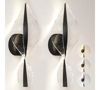 LED Wall Light Black Metal Acrylic Spiral 45.6x15x14cm 13W 3-Temp Starry CRI>80 [EEK: A+++]