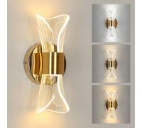 LED Wall Light Indoor 12W Modern Dimmable Wall Lamp, Gold COMELY Gold One Size